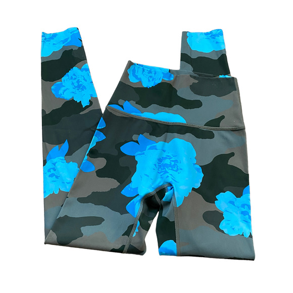 aerie Pants - Offline by Aerie Leggings 7/8 Length Blue Floral Women's XS